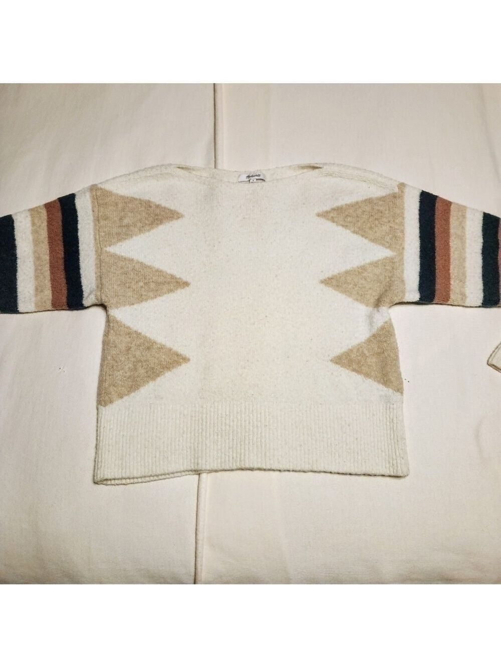 Madewell Beige Tan Wool Blend Sweater Small - Picture 8 of 10
